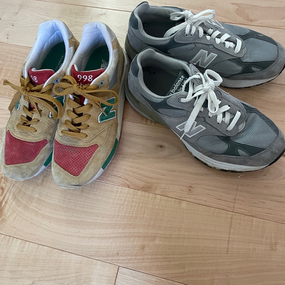2 pairs of New Balance. Both 9.5.